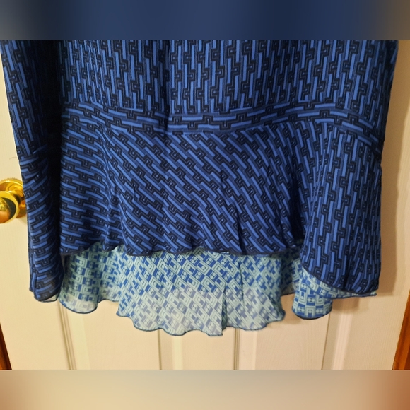 Emma James Reversible High Low Print Skirt - Picture 9 of 12